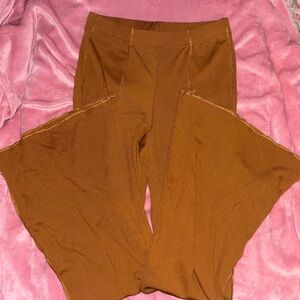 SHEIN Warm Brown Textured Pants